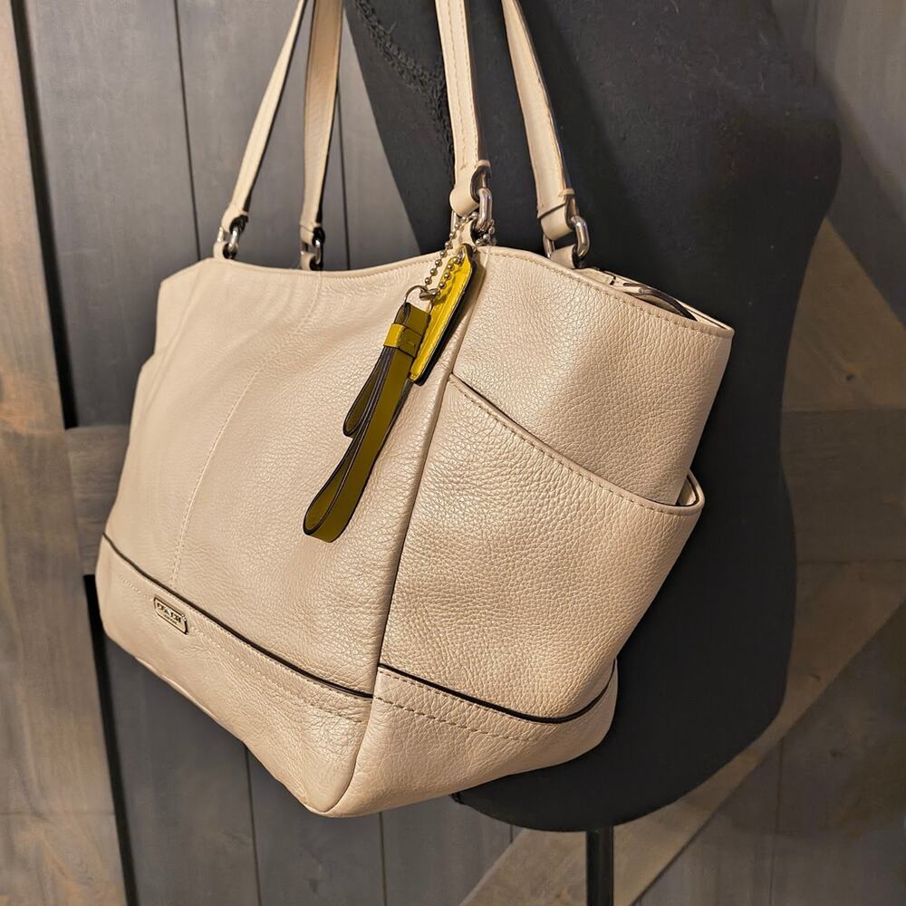 Coach Park Carrie Pebble Leather Satchel